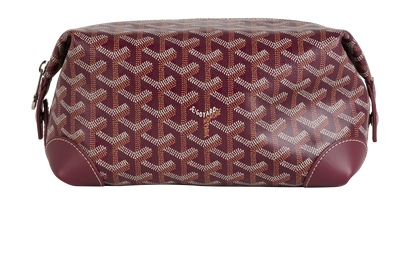 Goyard Bowling 25 Toiletry Bag, &pound;895, Accessories, Burgundy, Canvas, Front view